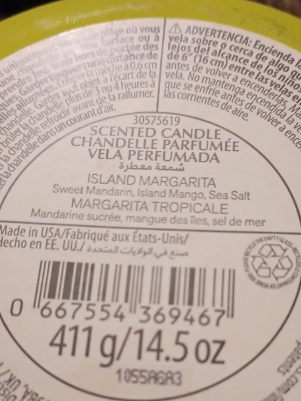 2/$50 New Bath & Body Works Island Margarita Scented Candle - 3 Wick - Picture 5 of 5